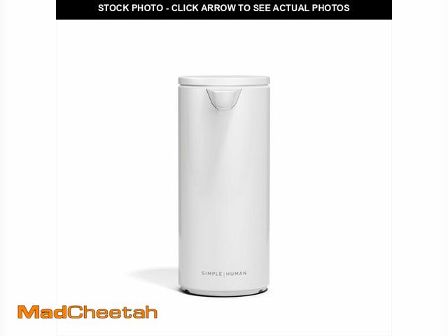 Lot 74-12705746 - simplehuman 9 oz. Touch-Free Automatic Rechargeable Sensor Pump, White Stainless Steel, New - USED