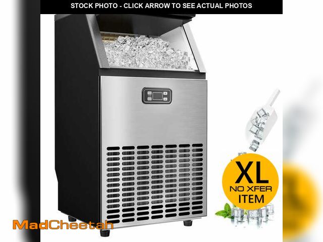 Lot 74-13692480 - *DIRTY/SCRATCHED* SIMZLIFE 17.6 in. 150 lb./24H Full Size Cubes Freestanding Ice Maker in Stainless ...