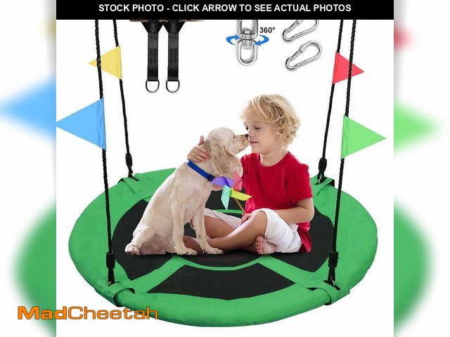 Lot 74-14311202 - JoyStone Saucer Tree Swing Set for Kids Adults, 40" Multi-Strand Adjustable Ropes Flying Swing Seat ...