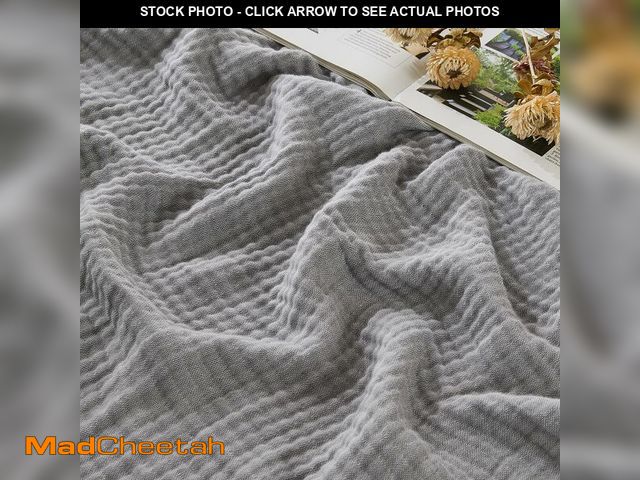 Lot 74-14146973 - EMME Cotton Muslin Queen Blanket Bed Layering Bedspread Coverlet Breathable Gauze Soft Lightweight B...