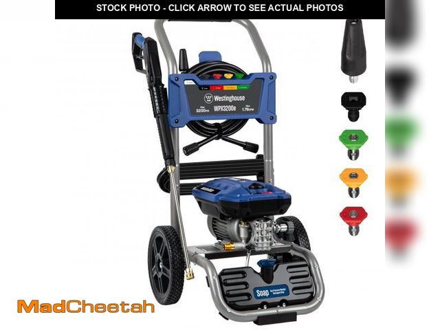 Lot 74-12388701 - Westinghouse WPX3200e Electric Pressure Washer, 3200 PSI and 1.76 Max GPM, Induction Motor, Onboard ...