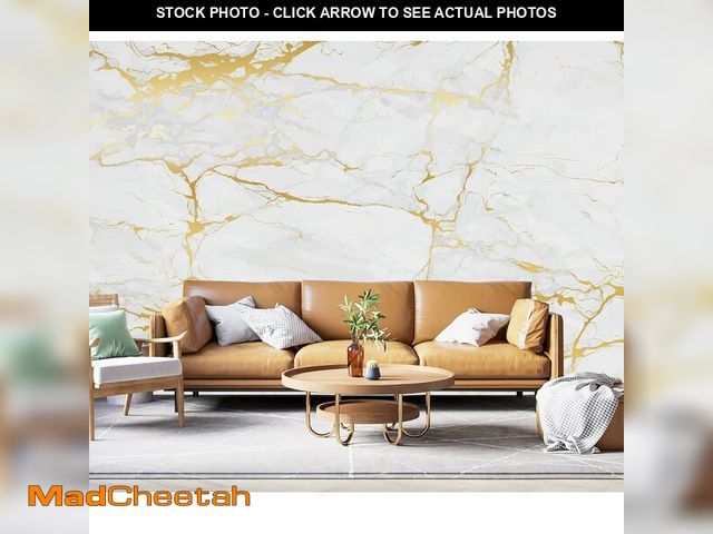 Lot 74-13819425 - TUNDJ - White Gold Marble Wallpaper Modern Abstract Wallpaper Mural for Living Room OfficÃÂ¯ÃÂ¼Ãâ...