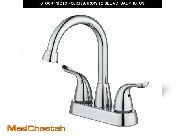 Lot 74-12860774 - Mainstays 4" Centerset Bathroom Faucet in Chrome - USED