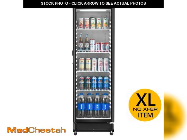 Lot 74-12463955 - VEVOR Commercial Merchandiser Refrigerator 8.1 CU.FT Glass Door Display Refrigerator Upright Fridge ...