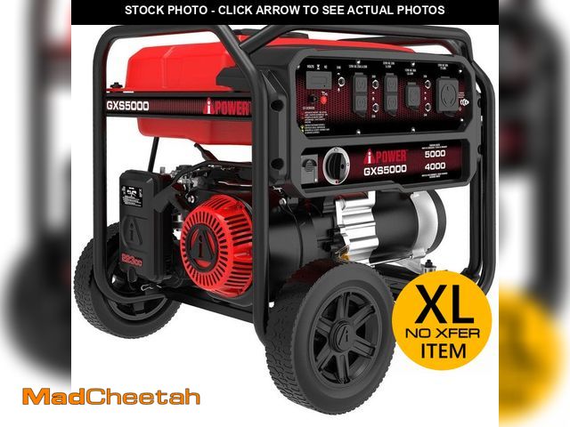 Lot 74-14560346 - (MISSING WHEELS) A-iPower 4000-Watt Recoil Start Gasoline Powered Portable Generator with 223cc OHV ...