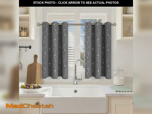 Lot 74-13622580 - BGment Short Blackout Curtains 36 Inches Length for Small Window, Grommet Thermal Insulated Window D...