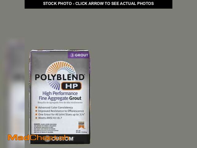 Lot 74-13051723 - Custom Building Products Polyblend HP #09 Natural Gray 25lb High Performance Fine Aggregate Grout - ...