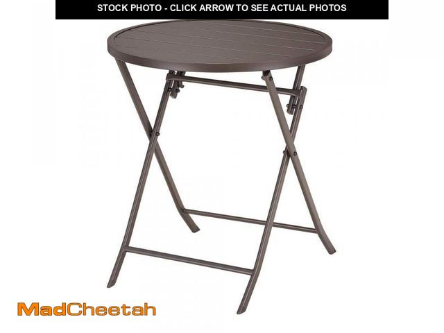 Lot 74-12517552 - StyleWell Dark Taupe Round Folding Outdoor Bistro Table FTS41037-DP - UNUSED
