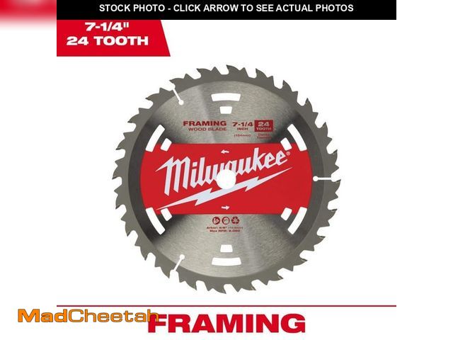 Lot 74-13658749 - Milwaukee 7-1/4 in. 24-Tooth Tungsten Carbide Wood Cutting Framer Circular Saw Blade (25-Pack) - UNU...