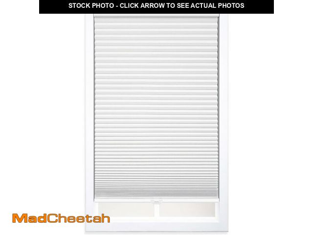 Lot 74-12695491 - DEZ FURNISHINGS Cordless 1.5" Blackout Cellular Shade, 28"W x 48"H, White - UNUSED