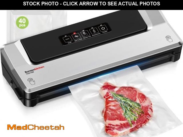 Lot 74-12322274 - [Updated 2025] Bonsenkitchen Vacuum Sealer Machine + 40 Vacuum Bags, Fast-Compact/Multi-Functional F...