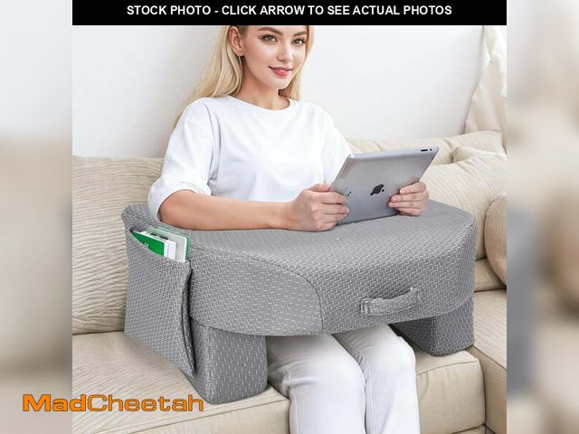 Lot 74-12889354 - Reading Pillow for Lap, Armrest Gaming Pillow for Working, Hight Adjustable Lap Desk Pillow for Adul...