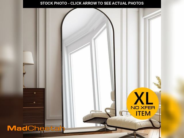 Lot 74-14613114 - ZMYCZ Floor Length Mirror, 76"x34" Arch Full Length Mirror Hanging or Leaning, Body Mirrors with Sta...