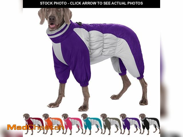 Lot 74-13621927 - AOFITEE Dog Coat Warm Dog Puffer Jacket for Winter, Windproof Dogs Coat with Harness Built in, Refle...