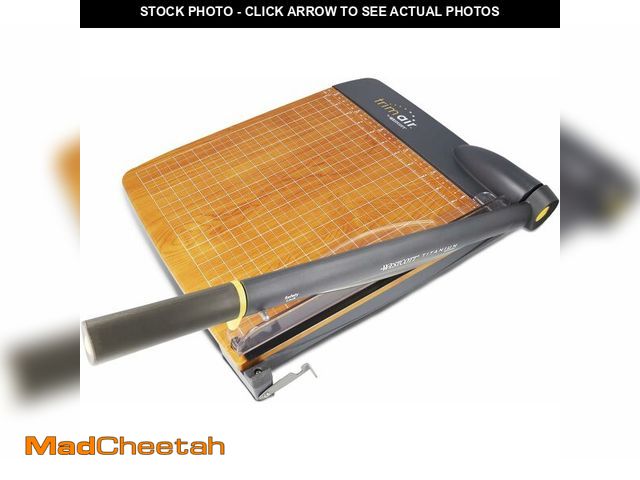 Lot 74-13698469 - Westcott 12'' TrimAir Wood Guillotine Paper Cutter &amp; Paper Trimmer, 30 Sheet (15106) - UNUSED