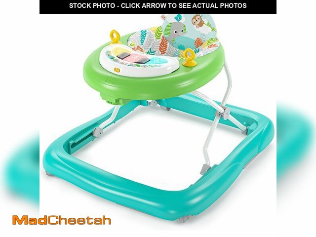 Lot 74-14304679 - Bright Starts Tiny Trek 2-in-1 Baby Activity Walker with -Toy Station, Adjustable Height and Easy-Fo...