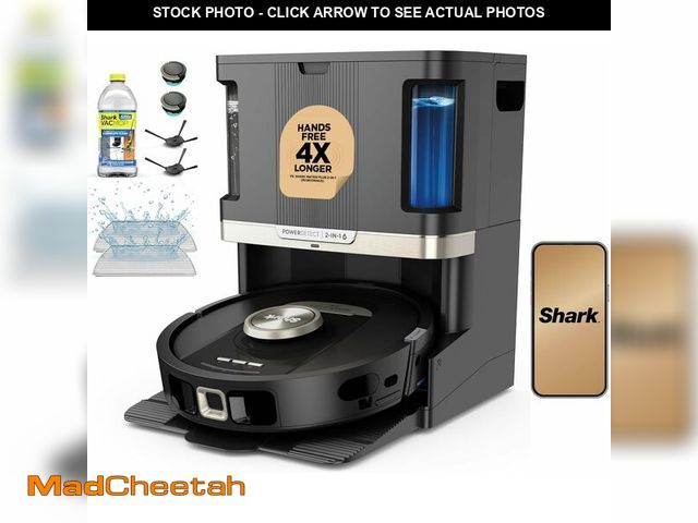 Lot 74-13041675 - Shark Robot Vacuum &amp; Mop Combo, PowerDetect NeverTouch Pro, Self-Emptying, Self-Refill with Self...