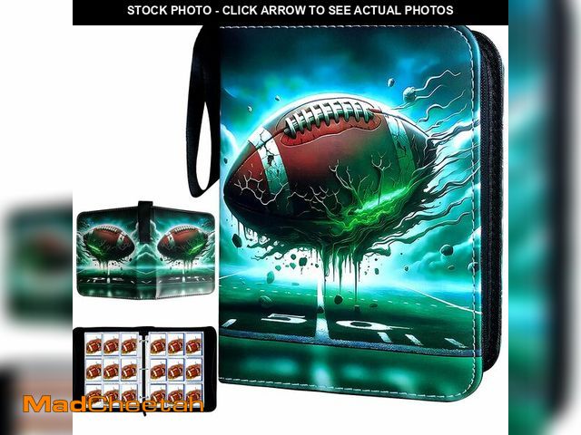 Lot 74-13543071 - Football Card Binder 900 Pockets, Trading Card Binder 9 Pocket with 50 Removable Sleeves Fits 900 Sp...