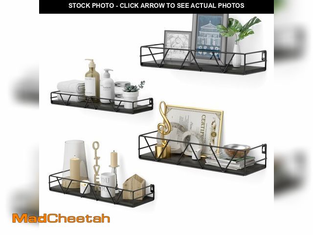 Lot 74-13539998 - Amaoot Floating Shelves Set of 4, Home Wood Wall Shelf, Farmhouse Shelf for Bedroom, Wall Mounted Fl...