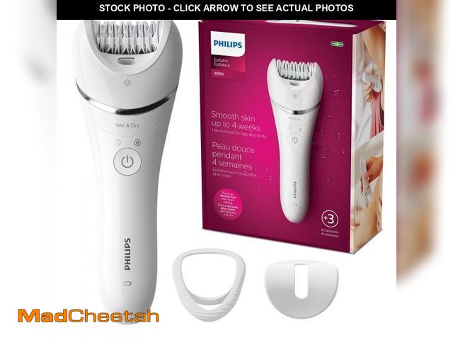 Lot 74-12119524 - Philips Beauty Epilator Series 8000 for Women, with 3 Accessories, BRE700/04 - UNUSED