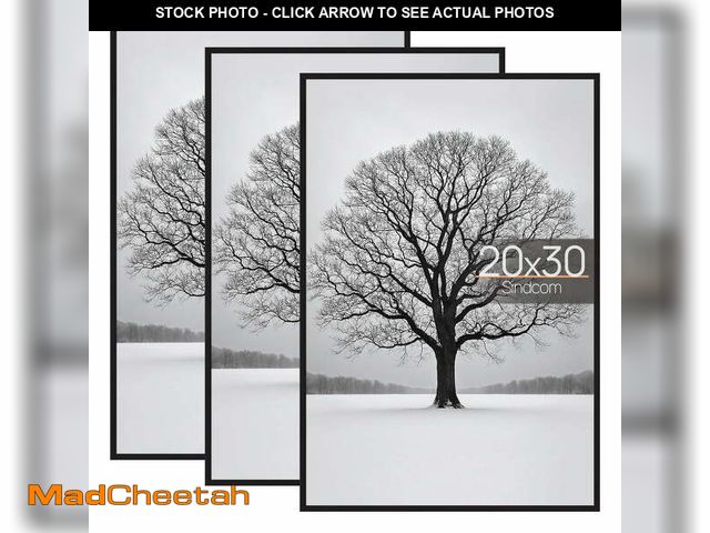 Lot 74-13779623 - Sindcom 20x30 Picture Frames, Gallery Wall Poster Frames Set of 3, Black - UNUSED