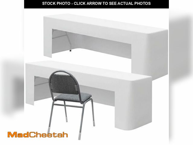 Lot 74-14059765 - Gilprop 2 Pack 8 Foot Open Back Fitted Tablecloth 96 x 18 x 30 Inches Rectangle Table Fitted Table C...
