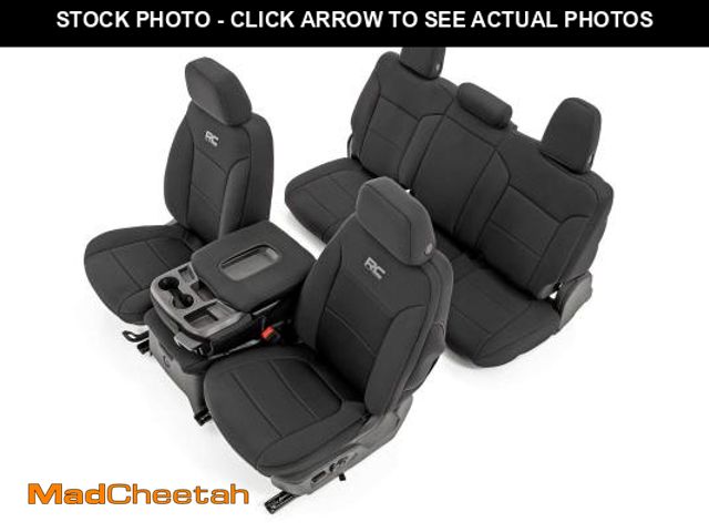 Lot 74-12363685 - Rough Country Neoprene Seat Covers for Chevy Silverado/GMC Sierra 1500 (2019-2025) Crew Cab w/Rear C...