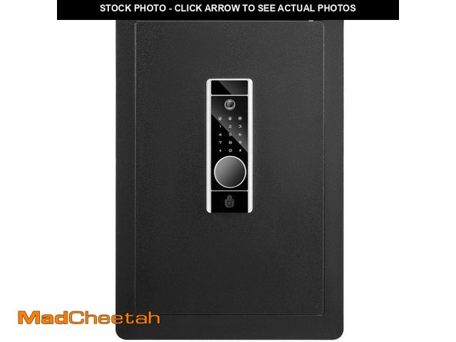 Lot 74-13778698 - SKYSHALO 2.2 cu. ft. Home Safe Steel with Fingerprint, Digital Keypad, 2 Keys, Fireproof Bag, Protec...