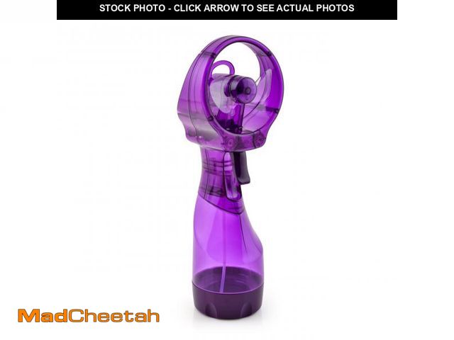Lot 74-12310994 - O2COOL Deluxe Handheld Battery Powered Water Misting Fan (Purple) - USED