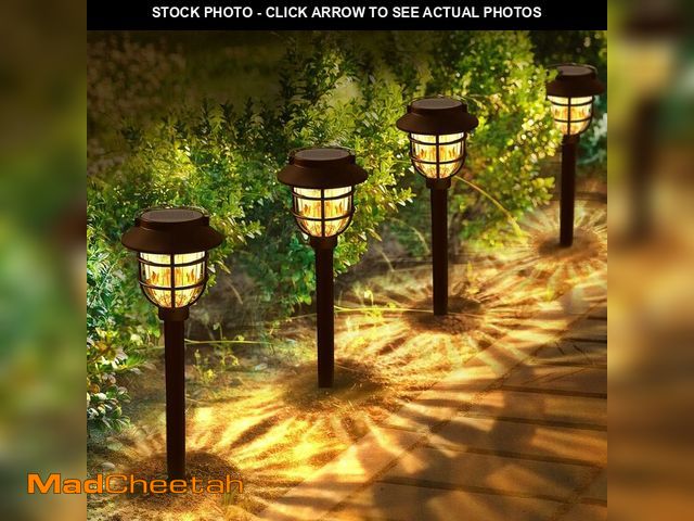 Lot 74-14376691 - 10 Pack Solar Pathway Lights Outdoor- Bright Solar Powered Garden Light with 3000K Warm LED, Auto On...