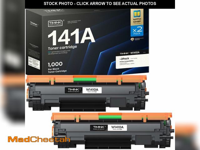 Lot 74-14273159 - Timink 141A Toner Cartridge, 2 Pack High Yield Compatible with HP 141A W1410A 141X W1410X Black Tone...