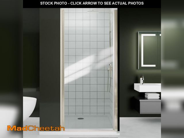 Lot 74-12391153 - Comfystyle Pivot Frameless Shower Door, 34"-35.9" W x 72" H, Pivot Swing Shower Doors with 1/4" Clea...