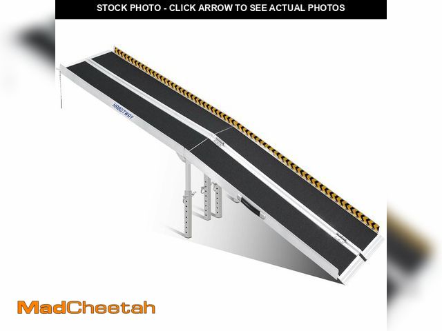 Lot 74-12569221 - HABUTWAY 10ft Wheelchair Ramp, Portable Wheelchair Ramp with Support Legs, Double Non-Skid Ramps Hol...