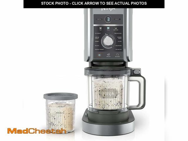 Lot 74-12991474 - Restored Ninja CREAMi Deluxe 11-in-1 XL Ice Cream Maker, Silver (NC501) (Refurbished) - UNUSED