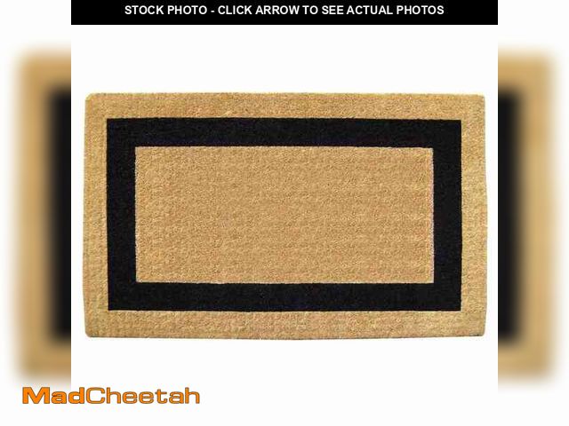 Lot 74-12775822 - Nedia Home Heavy Duty Black 22 in. x 36 in. Coir Single Picture Frame Outdoor Door Mat - UNUSED