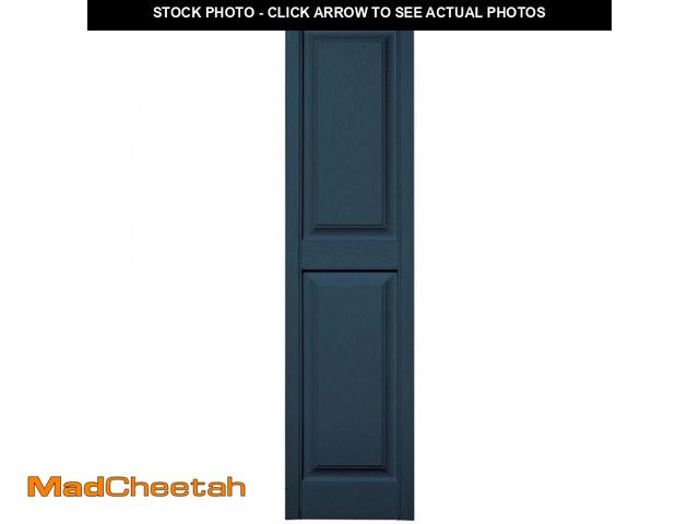 Lot 74-12531091 - Builders Edge 15 In. X 59 In., Classic Blue, Raised Panel Shutters - UNUSED