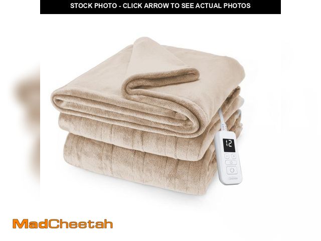 Lot 74-11557139 - Sunbeam Royal Posh Champagne Heated Blanket - Full - UNUSED