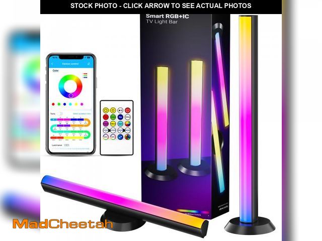 Lot 74-12374571 - TJOY Smart LED Light Bars, 14 Inches TV Backlight with Music Sync and Scene, RGB Light Bar for Room,...
