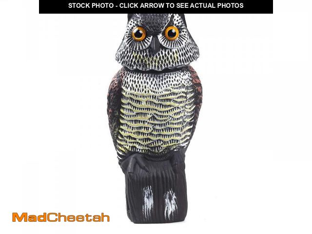 Lot 74-12434793 - CTREE Owl Decoys to Scare Birds Away with Rotating Head,Natural Enemy Bird Deterrent Realistic Eyes ...