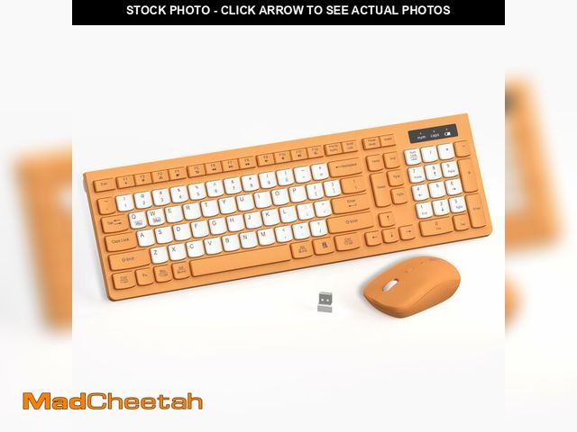 Lot 74-13576482 - Wireless Keyboard and Mouse Combo, Full-Sized Wireless Keyboard and Adjustable DPI Mouse, 2.4GHz USB...