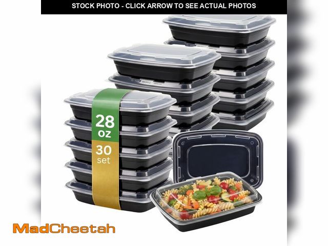 Lot 74-13953520 - ProTakeOut Meal Prep Containers [30 Pack] Rectangular Food Storage Containers with Lids, Bento Box, ...