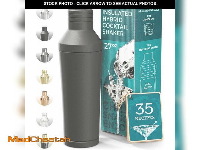 Lot 74-14144984 - BARE BARREL Insulated Cocktail Shaker Set | Double Wall Stainless Steel | Martini Shaker for Home Ba...