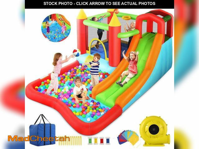 Lot 74-13030753 - Qhomic Bounce House with Blower Indoor/Outdoor Bouncy House Slides, Climbing Wall, Ball Pit, Jumping...