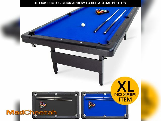 Lot 74-12564939 - GoSports Full Size 8 ft x 4.2 ft Billiards Game Table - Foldable Design, Includes Full Set of Pool B...