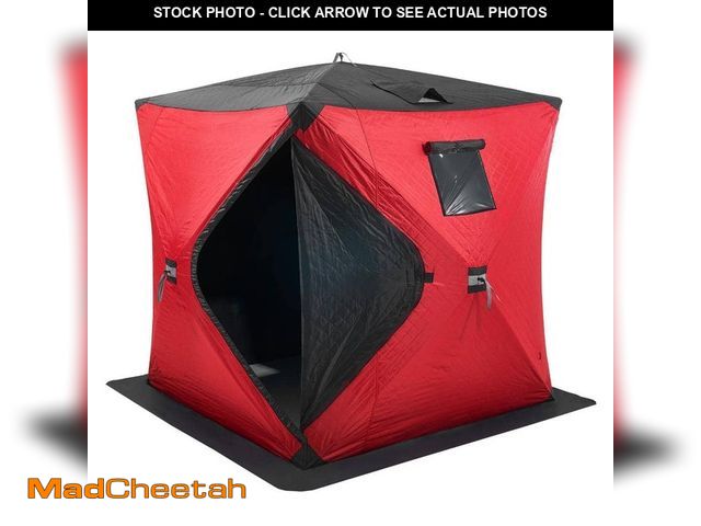 Lot 74-13049349 - *DIRTY* VEVOR Portable Ice Shelter, 3-4 Person Insulated Pop-Up Ice Fishing Tent, 35 sq. ft. Fishabl...