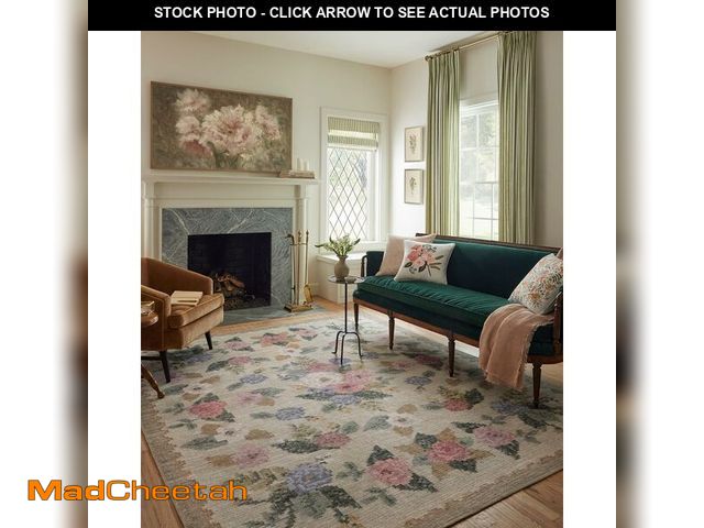 Lot 74-14067417 - Loloi Rifle Paper Co. Rosa Collection RSA-02 Cream/Multi 3'-9" x 5'-6" Accent Rug - UNUSED