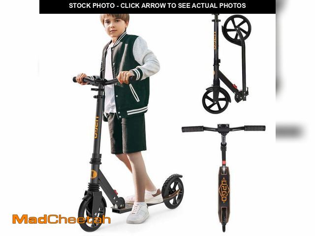 Lot 74-12800711 - UPGO Kick Scooter for Ages 6+, Kids, Teens &amp; Adults, 240 LB Max Load, Foldable, 8-Inch Wheels, O...