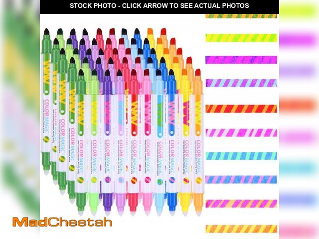 Lot 74-12309870 - Marspark 50 Pcs Magic Color Changing Markers Bulk Assorted Colors Fluorescent Erasable Highlightes P...