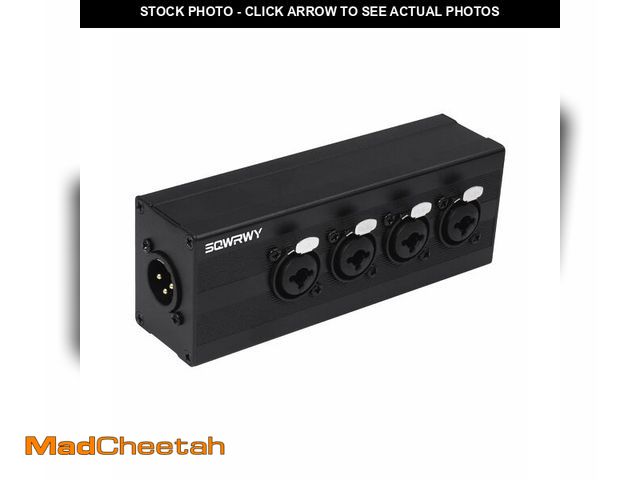 Lot 74-13954605 - SQWRWY 4-Channel Microphone Mixer - Passive Combines 4 Female XLR / 1/4" TRS Inputs into 1 XLR Male ...