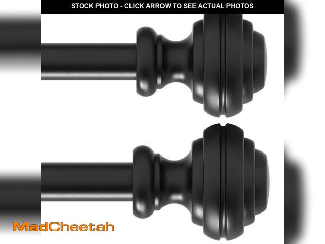 Lot 74-12048568 - Curtain Rods for Windows 16.5-45 inch,3/4 inch Heavy Duty Adjustable Decorative Curtain Rod with Mod...